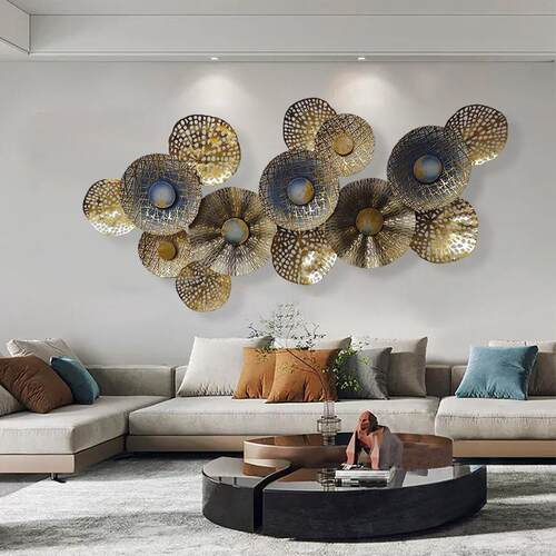 客厅沙发墙面装饰品金属铁艺创意壁挂墙上轻奢壁挂饰美式装饰挂件