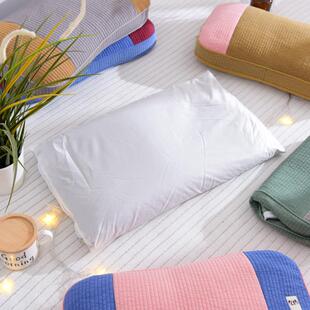 拼接骨头枕芯韩国韩式绗缝水洗枕套砂洗棉工艺枕荞麦壳枕头