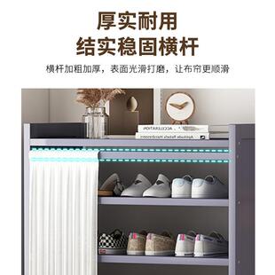 多层防尘布帘鞋 工厂货LRU发收纳物进门玄关靠墙竹木架放 置架爆款