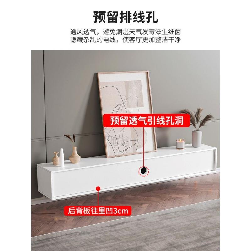 3r电视柜简约现代奶油风客厅家用小户型落地式轻奢电视机柜茶几组