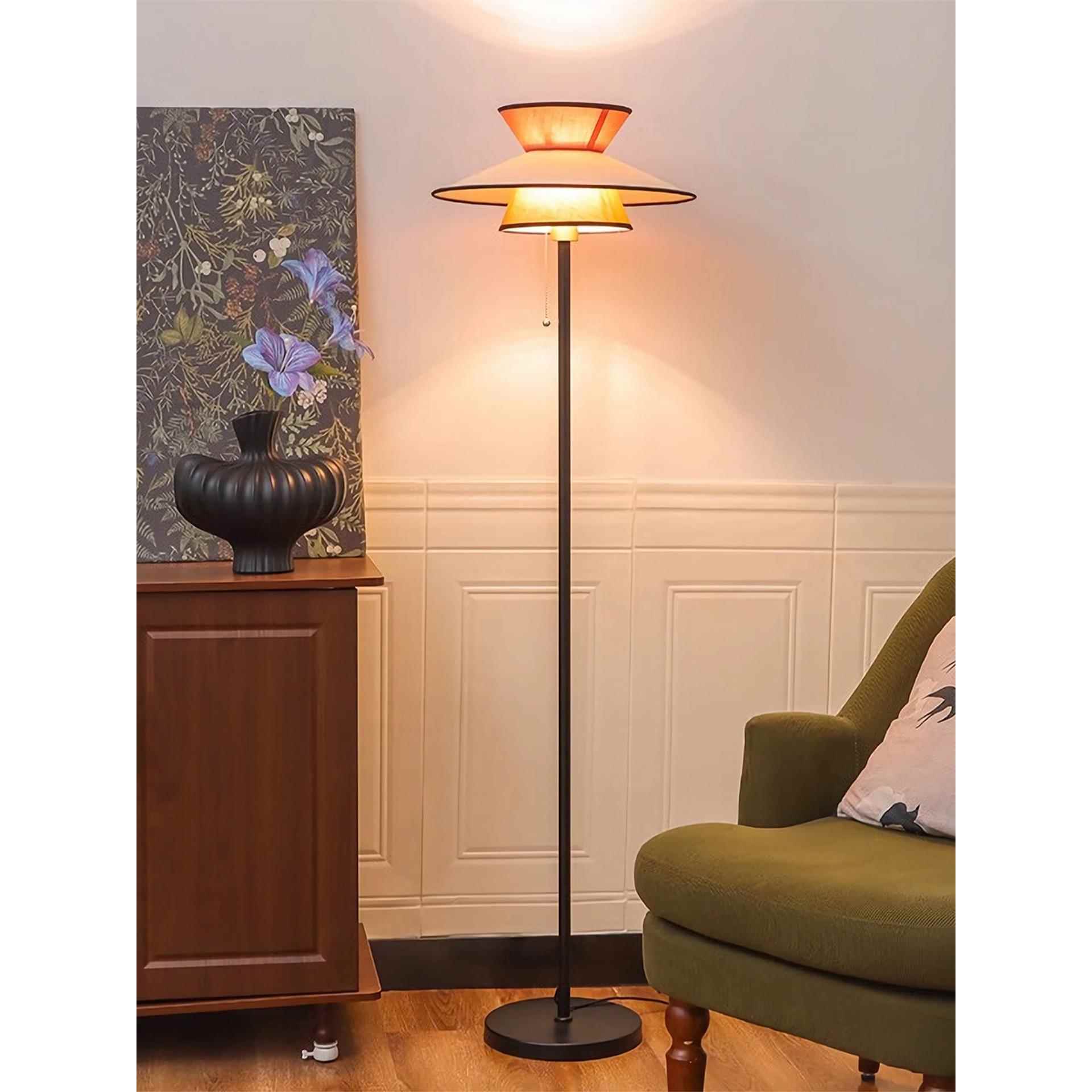 顾家中古风柠檬草落地灯覆古高颜值氛围灯客厅沙发卧室床头立式灯