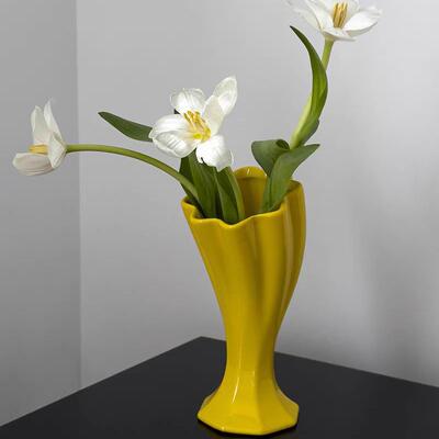 花瓶摆6546件厅鲜插花陶瓷水培复花古客创意小众餐桌百合艺术法式