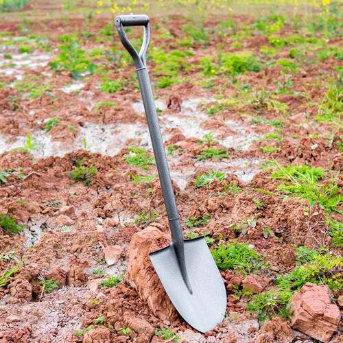 尖铁锹锰钢园艺铲子工具铁铲松挖土户外种花菜植树钢铲锨赶海车载
