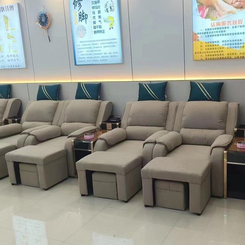足浴足疗沙发电动美睫美甲沙发可躺按摩椅子洗脚修脚床洗浴沐足椅