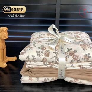 件套学儿童宿舍层三件 直播爆A类母婴级全棉AL686096纯棉双纱四款