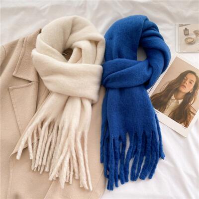 Winter Scarf for Women Warm Solid Blanket Wraps Female Thick