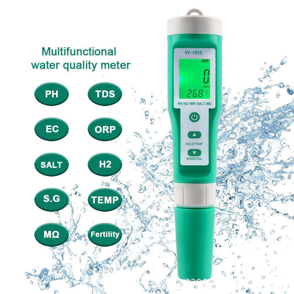 YY-1010水质检测仪10合1PH/TDS/S.G富氢电阻肥力水培营养液检测仪