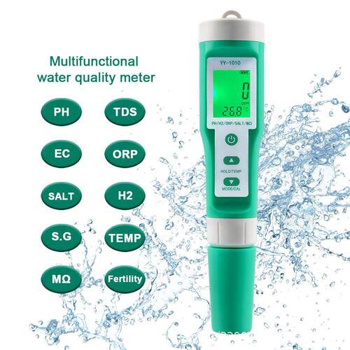 YY-1010水质检测仪10合1PH/TDS/S.G富氢电阻肥力水培营养液检测仪
