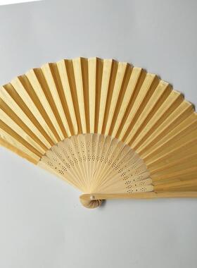 跨境款中国风丝绸小扇子面丝扇空白折扇便宜小扇子折叠竹扇