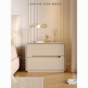 款木床头柜卧室用床边柜收纳现新代实储物柜10062648家轻奢加宽床
