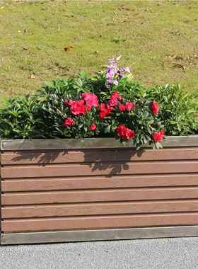 现代简约HZ-010花箱台花组款 道路花箱合景观花箱VC微发泡P板厂家