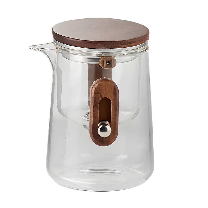 2025新款全玻璃内胆飘逸杯玻璃水杯泡茶杯旅行茶具FY320组合