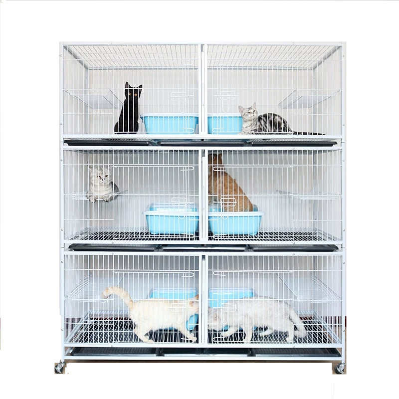 猫舍猫笼猫别墅自由活动厕所可放猫砂盆幼猫猫舍三层猫屋厂家批发