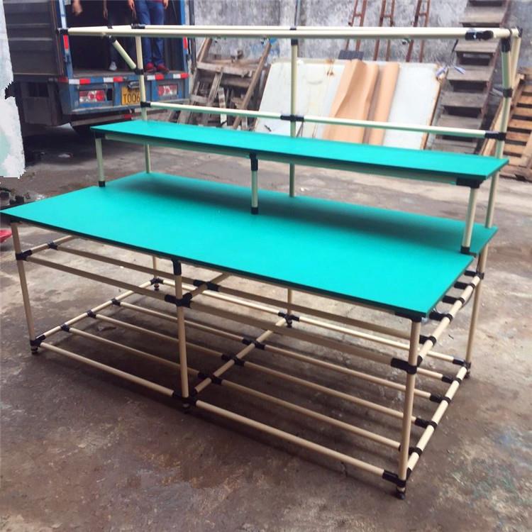 精益管工作台生产线测试台防静电流水台车-gzt1线工间作QC检测台