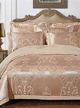 棉全欧式17237花贡缎四件套版丝绵B提版纯棉床上用品四A件套厂家