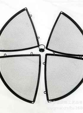 圆DR-N0026户外烧烤桌可网罩铁艺炉拆形装火盆网盖烧烤取暖炉碳炉