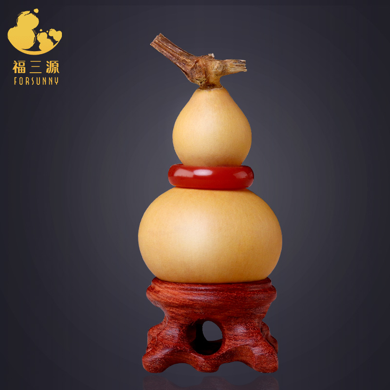文玩葫芦手把件精品小龙头手捻天然异形套环把玩戒指创意精品摆件
