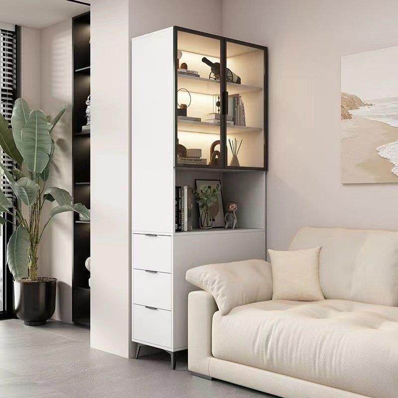 实木沙发边柜侧边柜家用墙角转角夹缝置物柜现代简约卧室储物窄柜