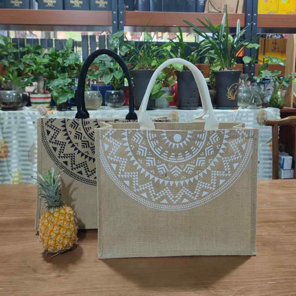 麻梵客托特包麻布袋拉链大容量内袋学生上班半圆沙难大容量收纳