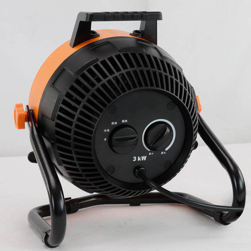 防爆工业电热暖风机大棚烘干3kw养殖场取暖器浴室家用小型速热