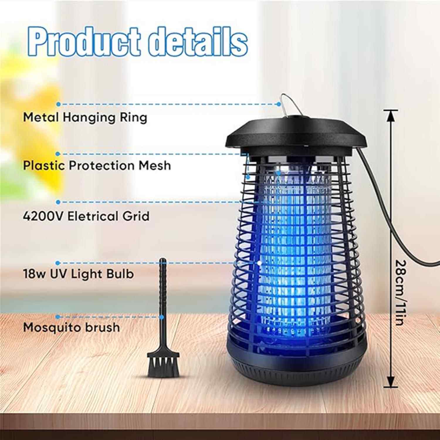 户外灭虫器18W4灯20V电动灭蚊IPX4防水家229庭台花园露0卧室灭蚊