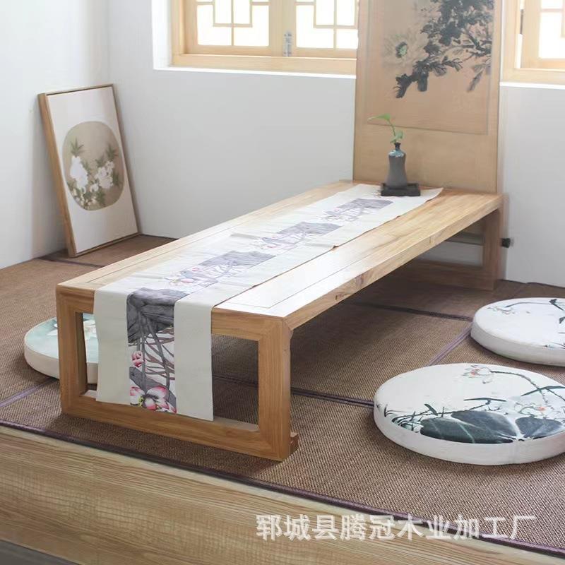 白茬实木茶无品牌/炕桌小茶长条几老榆木简约矮几桌榻榻案米茶几