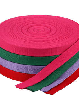 现货绿色紫色2cm宽1.5mm珠纹厚棉带 2.cm1.5mm彩色棉带 涤棉材质