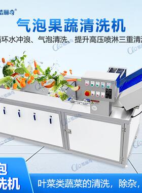 酷琳奇CY-X2250蔬菜清洗机气泡冲浪洗菜机果蔬加工流水线清洗机