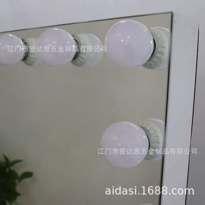 化e妆带镜台ld灯网红镜子灯梳妆镜大号带灯泡桌面现588货补光式镜