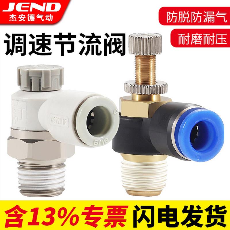 气缸接头SL6-01气动8-02调速阀AS1201F调速开关M5-04A-06A节流阀