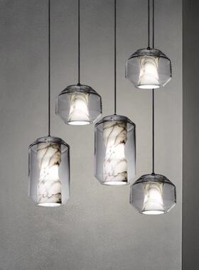 云石玻璃卧吊灯吊设计师室床头楼中梯间过道橱窗81894吧台新式艺