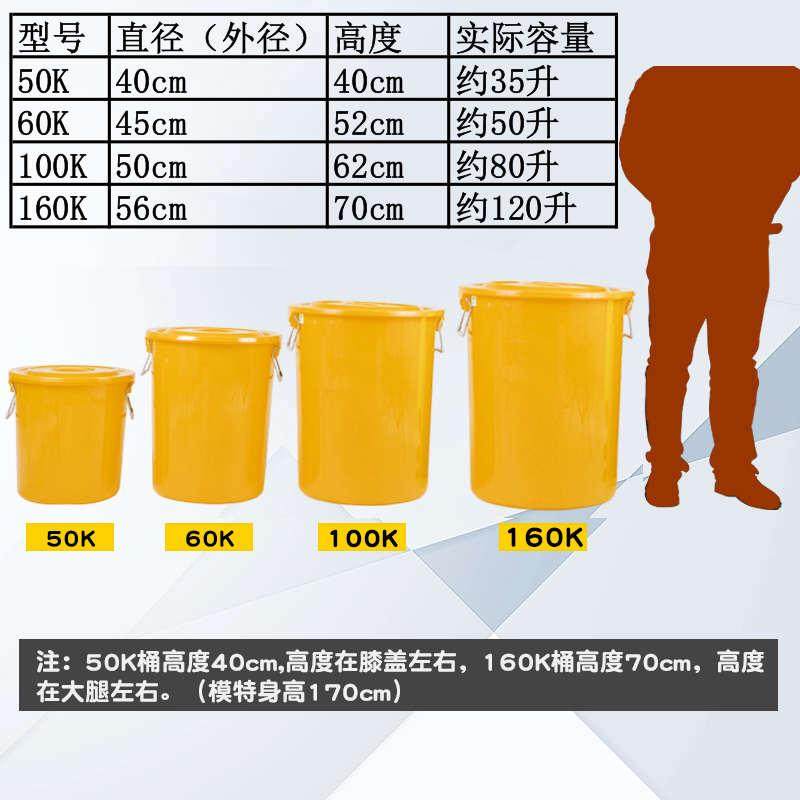 大垃圾桶大号环卫容量厨房户外无盖带盖圆形特大号商用塑料家涛森