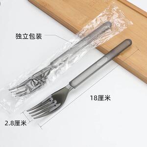 一次性叉子外卖餐叉独立包装塑料叉子勺子一体水果沙拉叉伴饭勺子