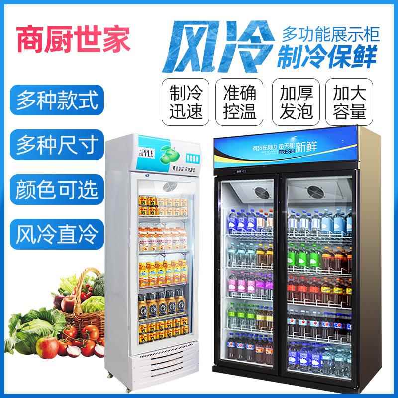 厂家源啤饮料冷藏展示柜用大容190量冰柜单双商门立式货饮酒料柜