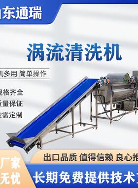 商用沥干涡流清洗设备气泡连续式洗枣机平菇净菜加工生产线大型