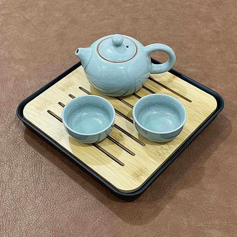 新款直销哥窑冰裂开片陶瓷茶壶西施壶一壶两杯四杯功夫茶具小套装