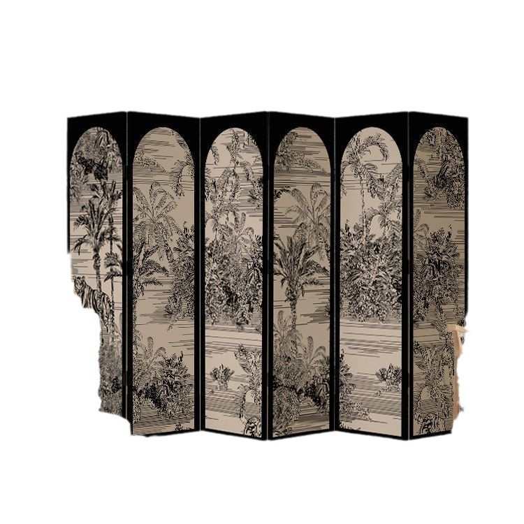 屏风隔断客厅可折叠移动遮挡复古现代简约沙发背景现代新款法式