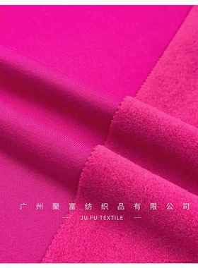 秋冬加厚抓绒0卫衣UTF面料40博G世绒刷/毛单面拉毛TC针蚀织面料