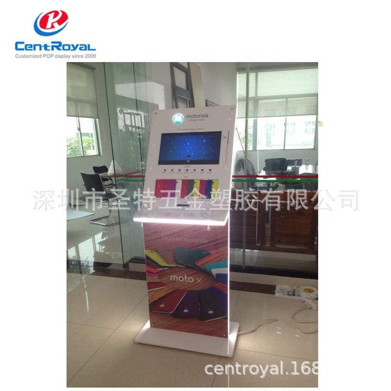 厂家设计 手机平板展示架 发光展示架 LED灯箱立式电子产品展示架