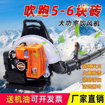 棚EBZ8500汽油吹风风力灭机机背负式OQE火四冲程大吹雪机道路清扫