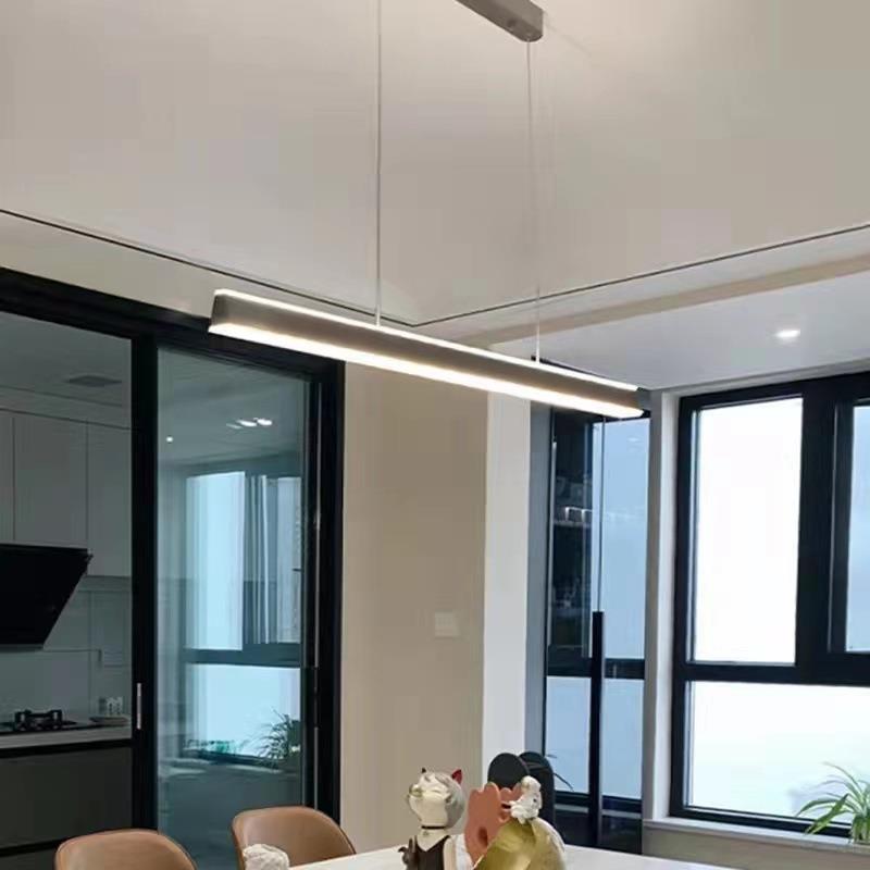 一字吊灯餐厅吊灯LED灯 创意个性上下发光一字型吧台餐厅灯办公灯