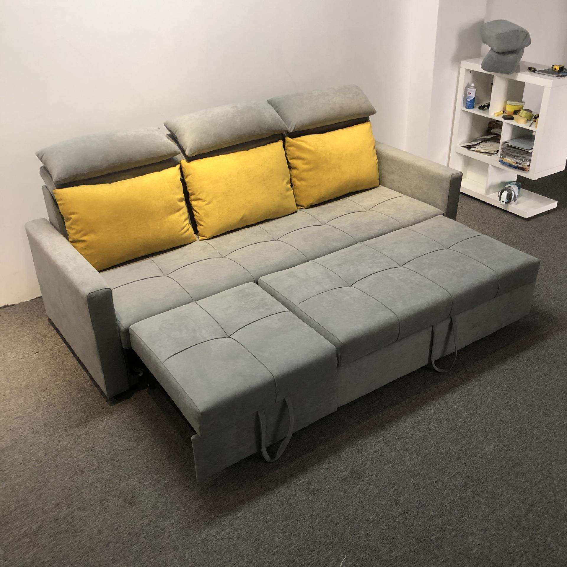 多功能沙发床两用中小户型可折叠客厅坐卧可抽拉贵妃位布艺沙发床