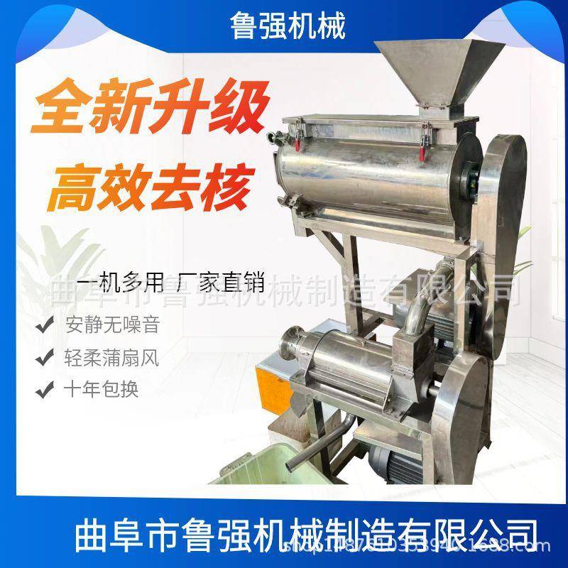 果核果浆分离机 供应高产量果核去皮榨汁机 不锈钢去核机厂家