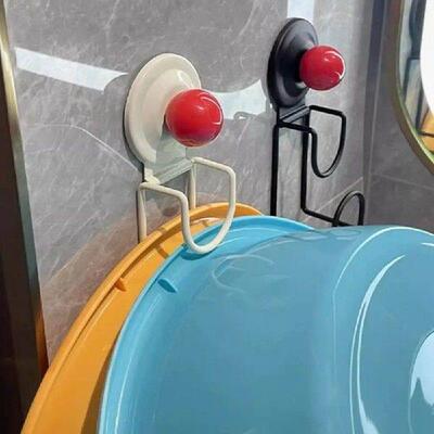 Carbon Steel Rotating Suction Cup Hooks Punch-Free Wall