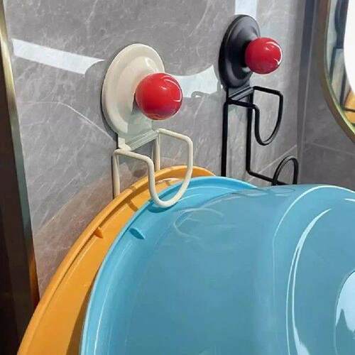 Carbon Steel Rotating Suction Cup Hooks Punch-Free Wall