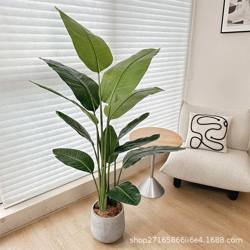 楼夏家假绿植高端轻奢客厅室内仿生植物摆件楼梯下仿真绿植造景