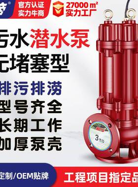 凯帝污水泵污水提升泵可配耦合立式污水泵泥浆清淤380V大流量