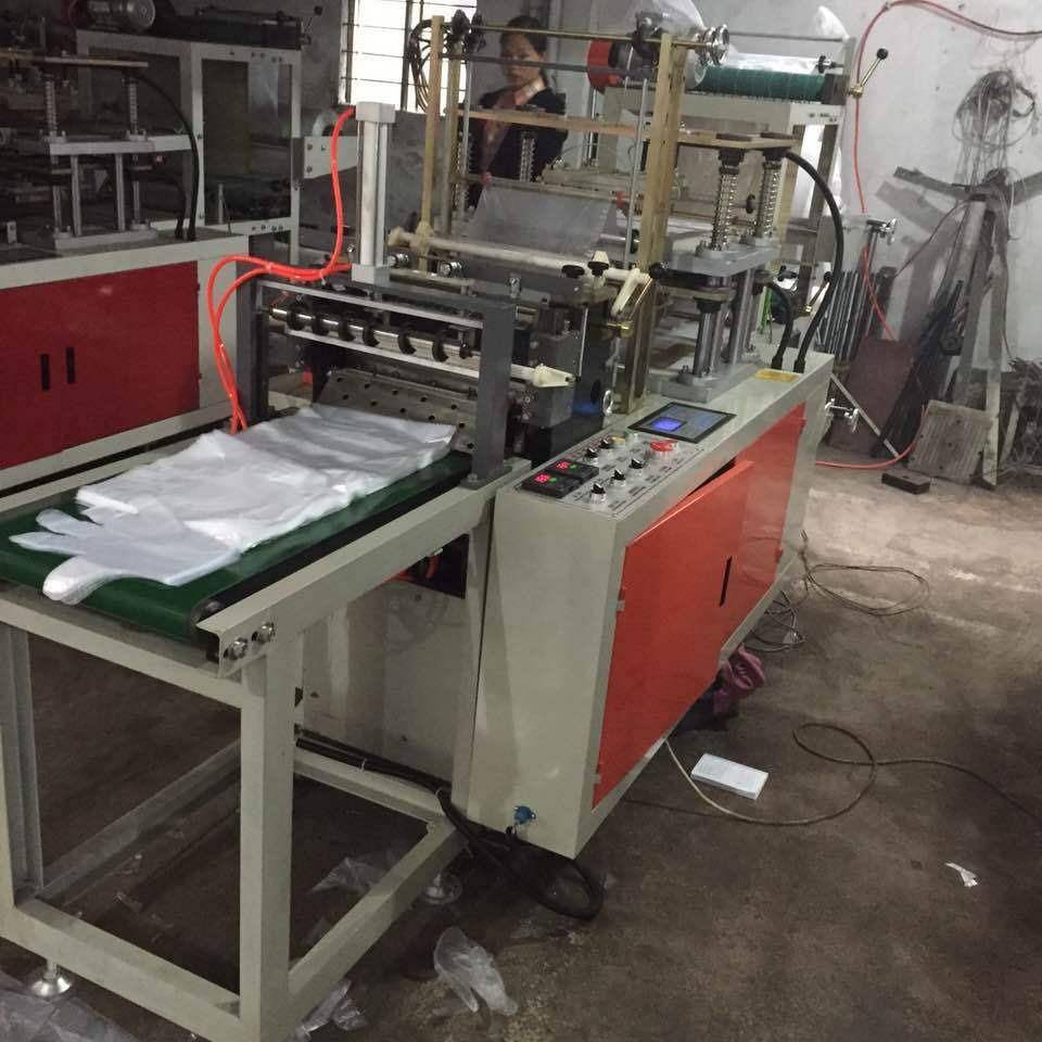 供应500型双层手套制袋机一次性手套制袋机pe塑料手套制袋机