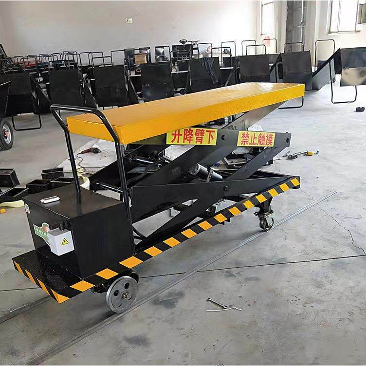 出售电动轨道液压升降平台搬运车2米升降式搬运采摘用车装卸货