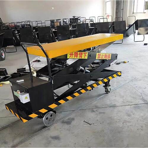 出售电动轨道液压升降平台搬运车2米升降式搬运采摘用车装卸货